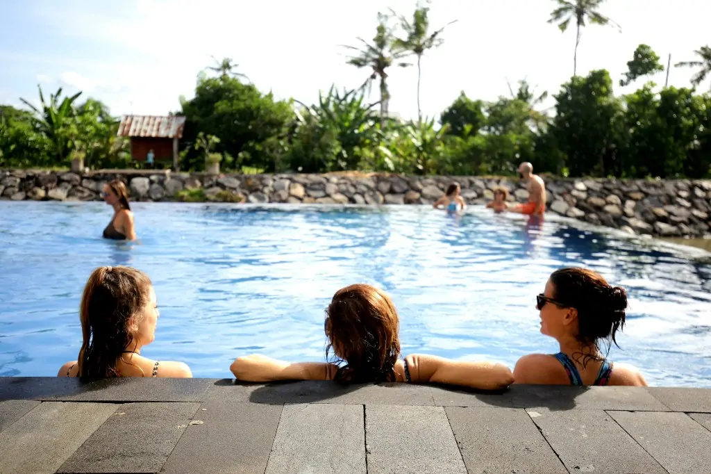 Infinity pool at Divinepath Bali 300 hour YTT campus