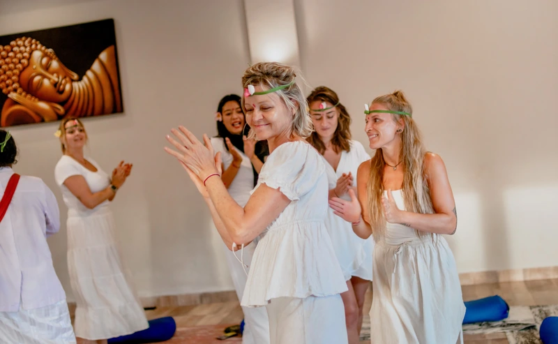 Students exploring Bali culture through temple visit