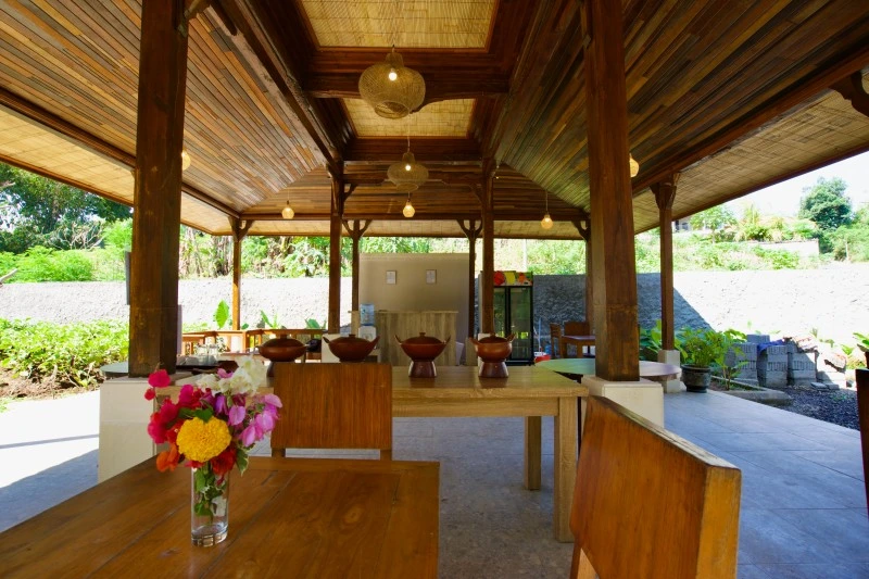 Sunrise yoga session in natural Bali surroundings