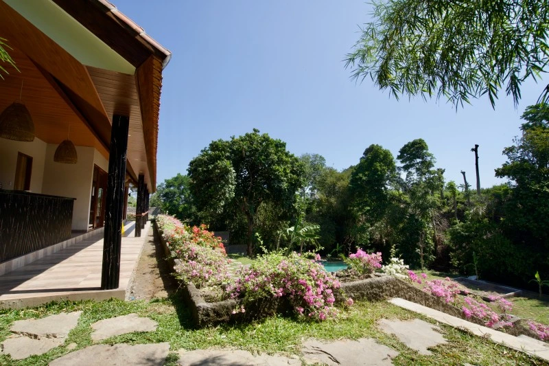 Serene yoga atmosphere in tropical Bali Shala